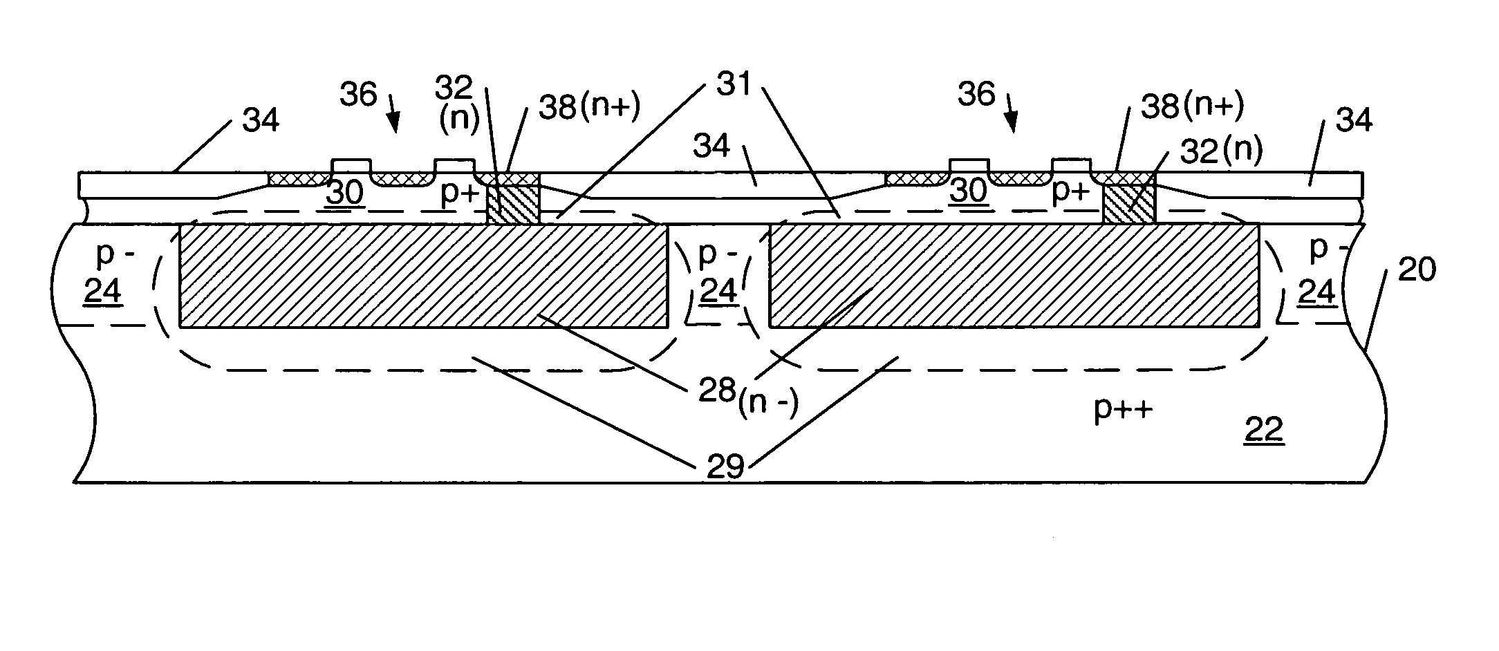 Photodiode having a buried well region