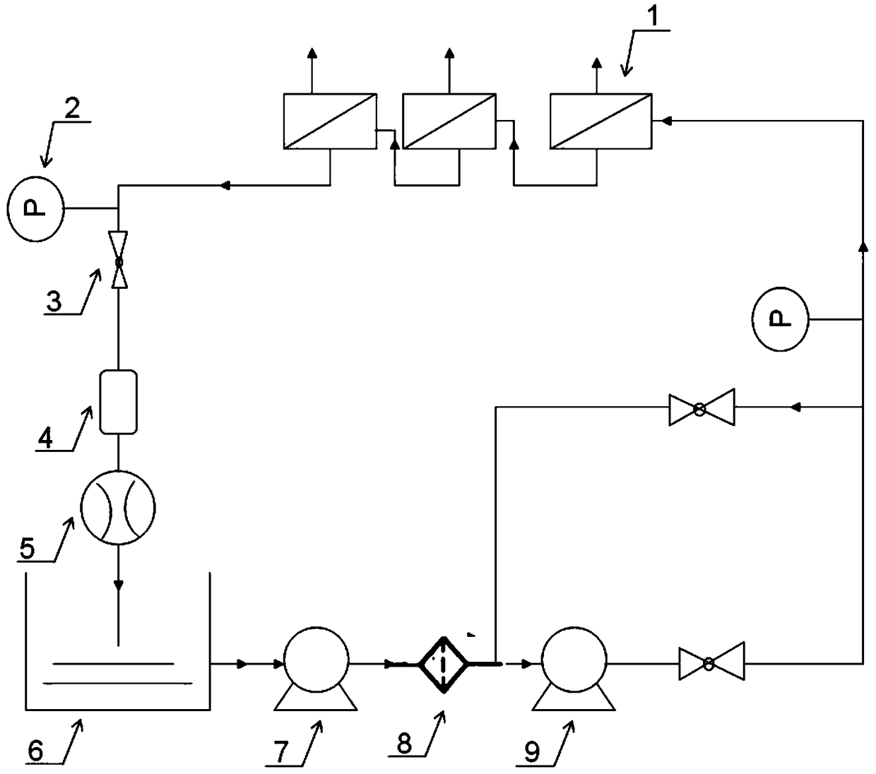 Panel seawater reverse osmosis membrane boron removal rate testing method