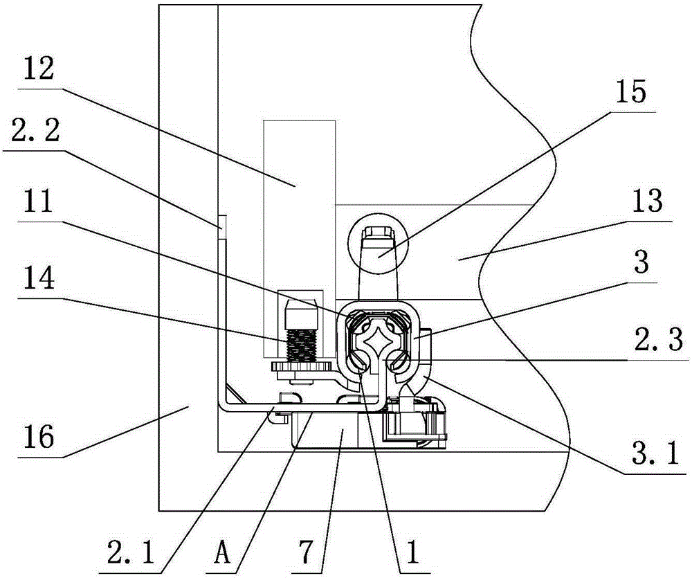 Damping anti-falling structure for furniture drawer