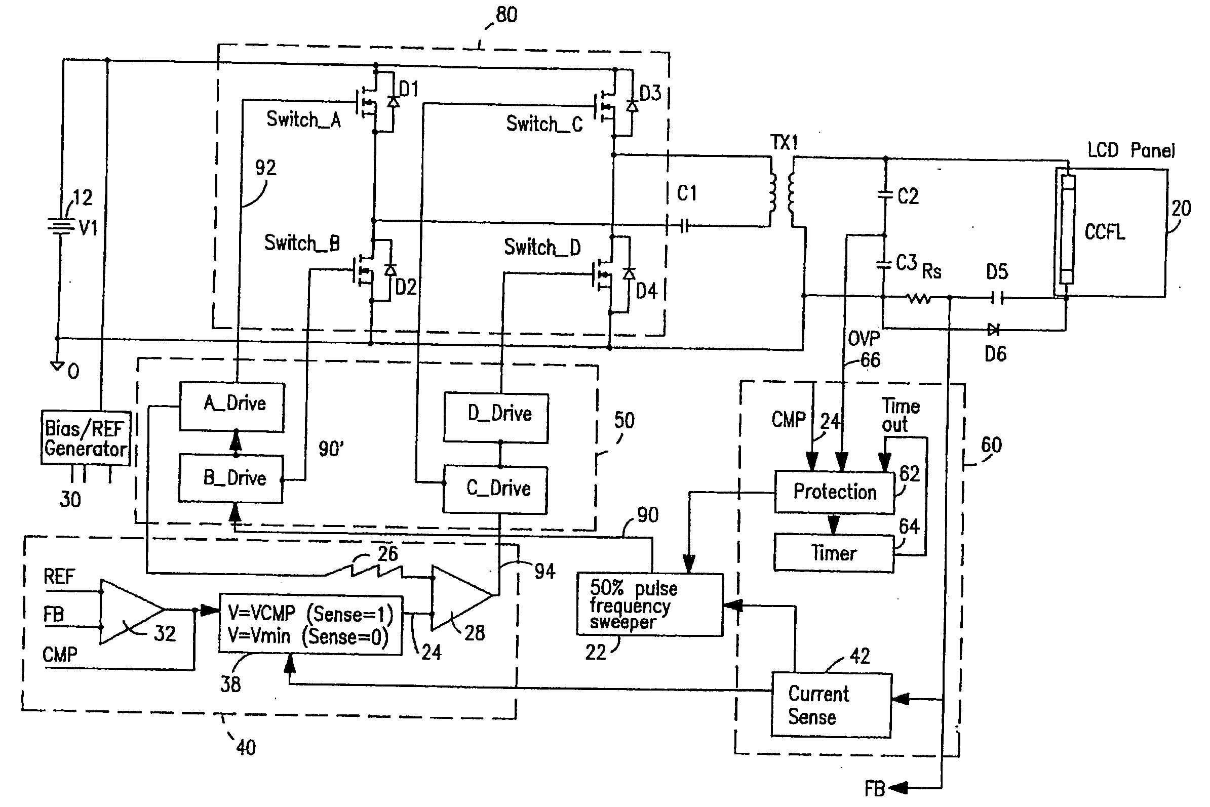 High-efficiency adaptive DC/AC converter