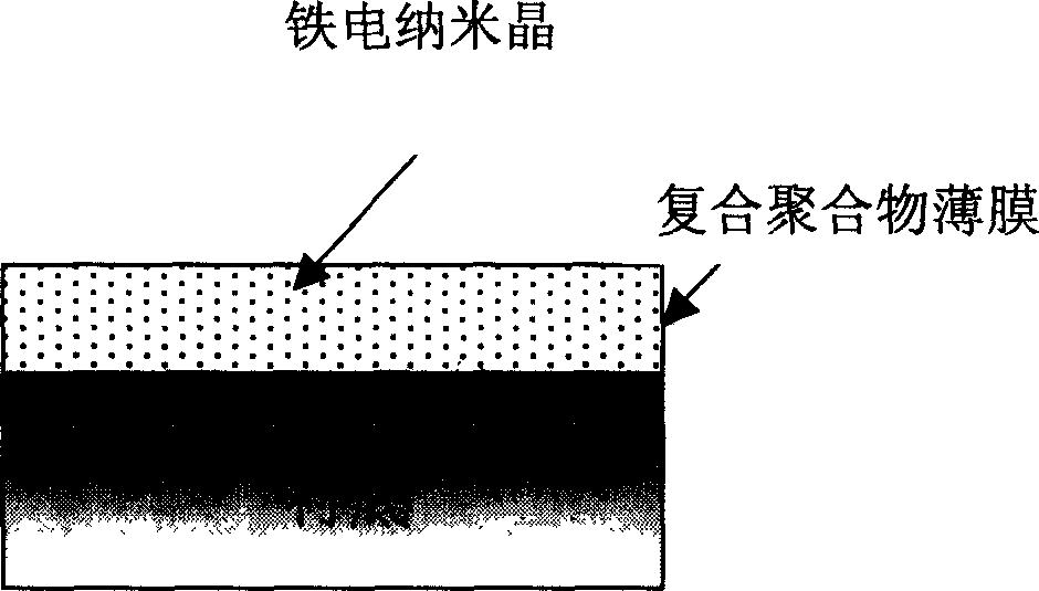 Electro-optical polarized polymer containing nano ferroelectric crystals, and preparation method