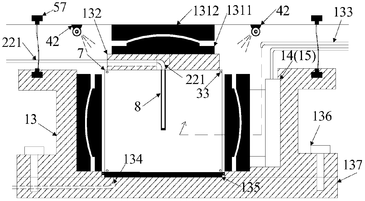 Large-size true triaxial hydraulic fracturing simulation test device and test method