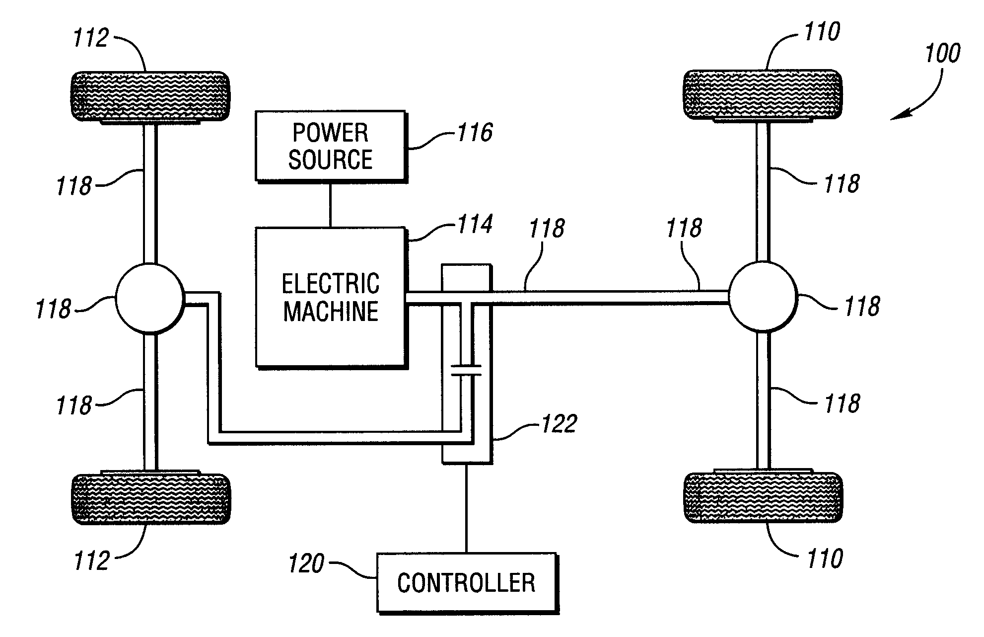 System and method for recovering regenerative power in a vehicle, and vehicle using the same