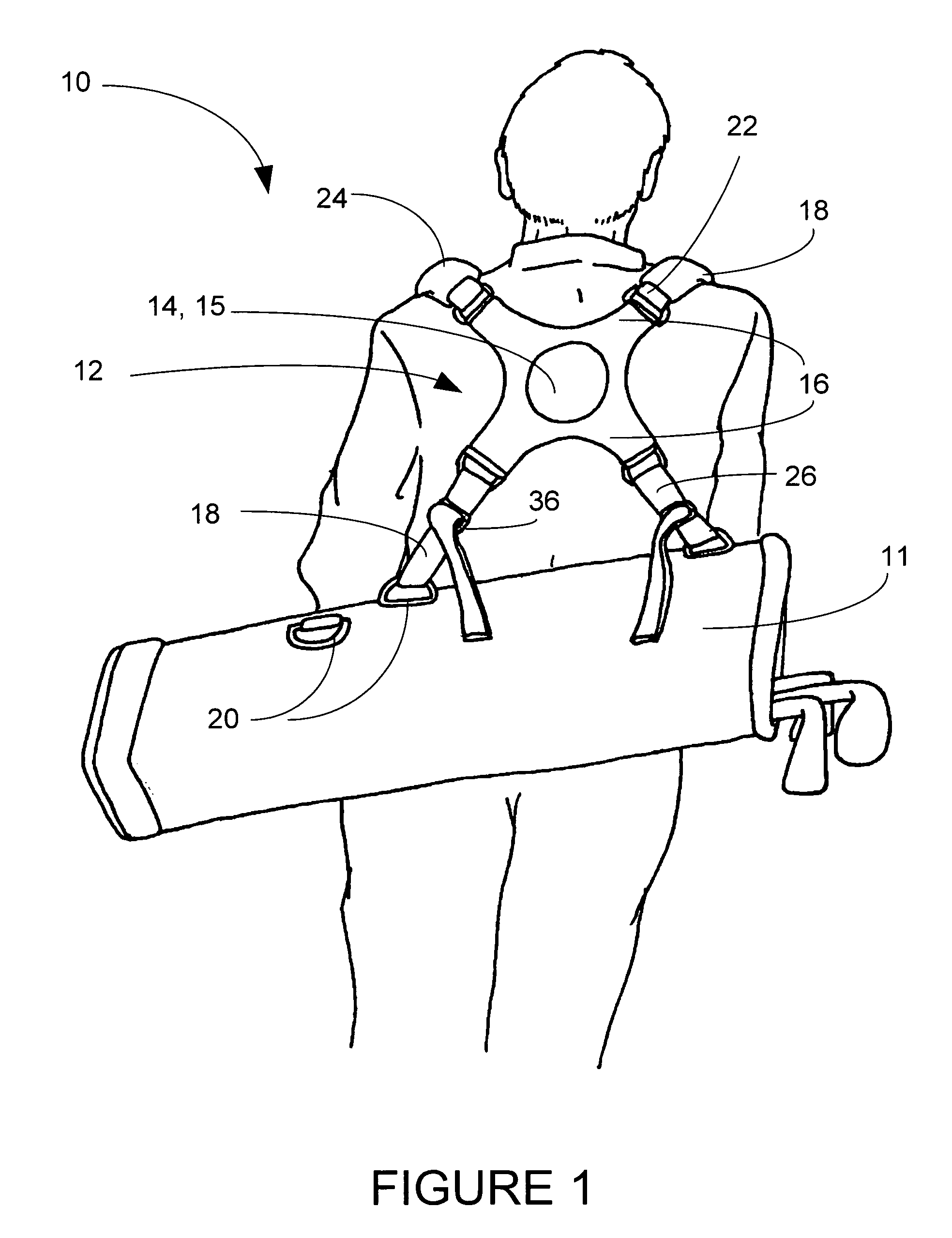 Golf bag and strap system