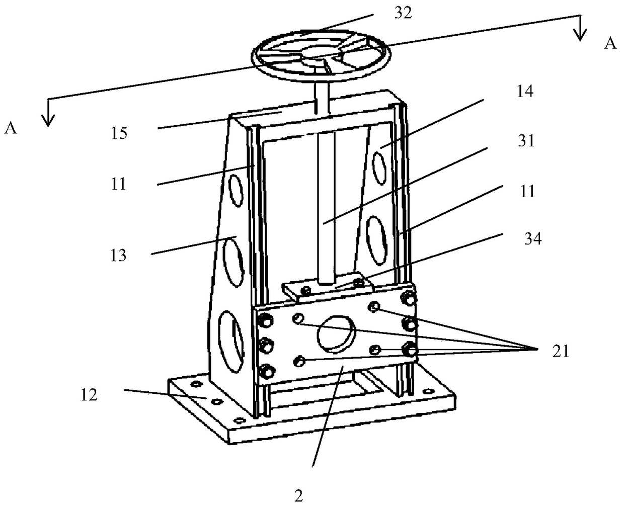 A kind of reaction support structure