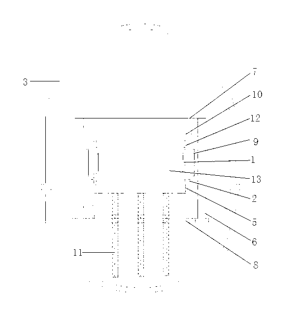 Thermal field structure for casting polycrystalline silicon ingot