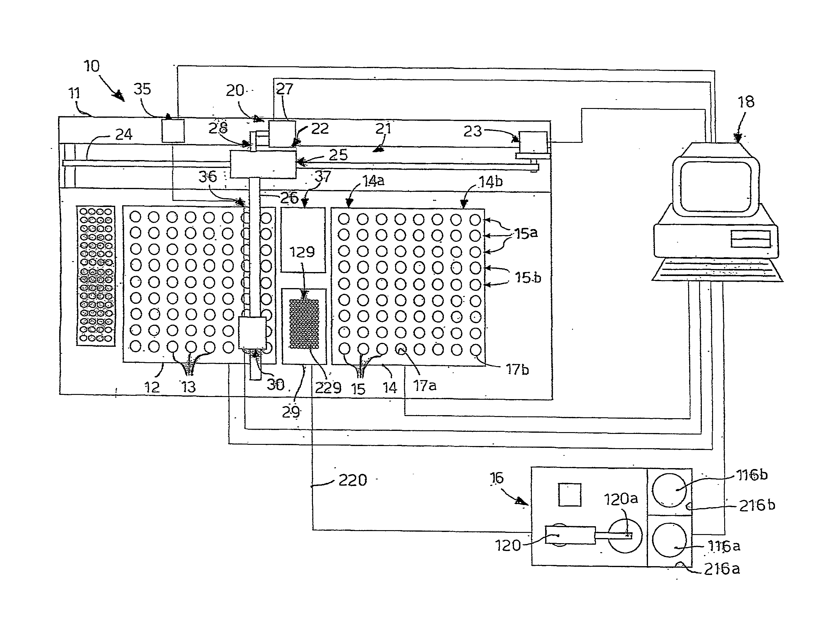 Device and method for diagnostic analyses