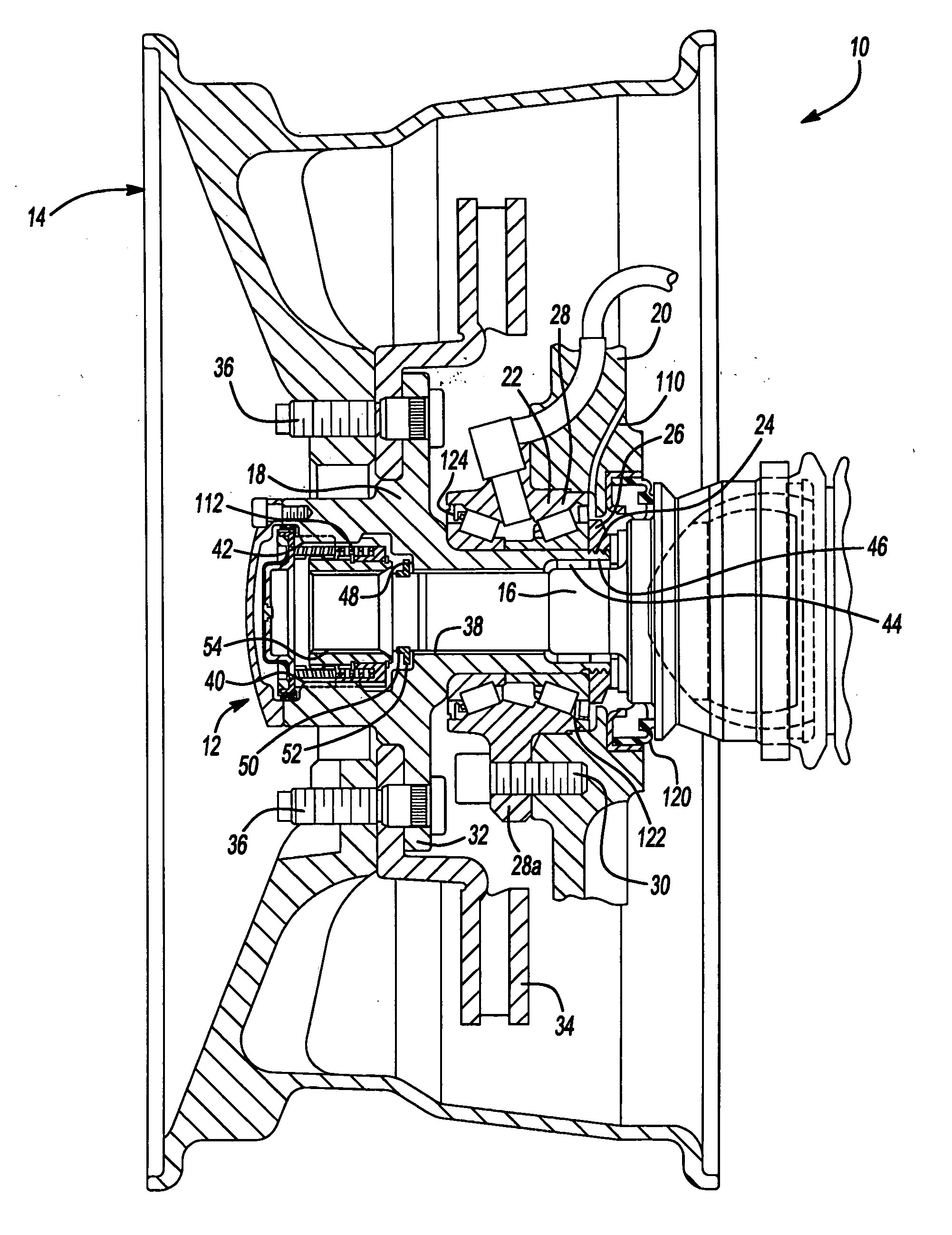 Vacuum locking hub cartridge for four wheel drive vehicle