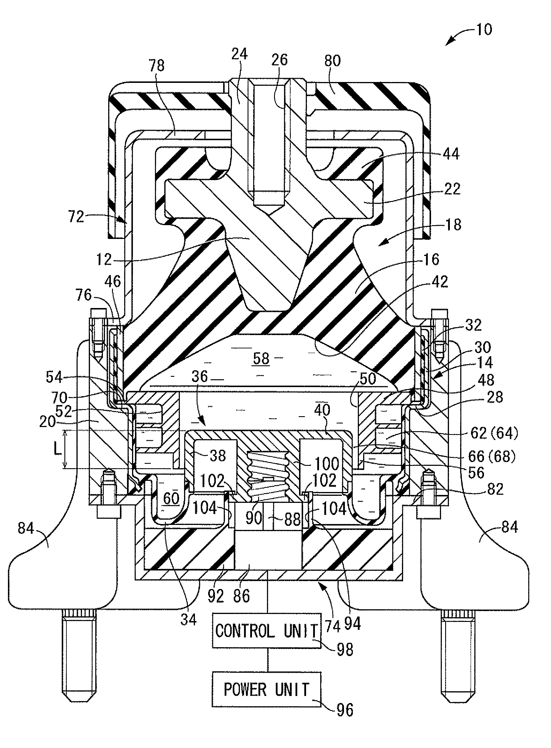 Fluid-filled type vibration damping device