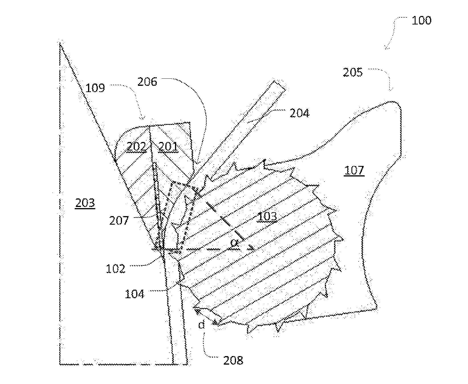 A skinning device for removing skin from an animal carcass