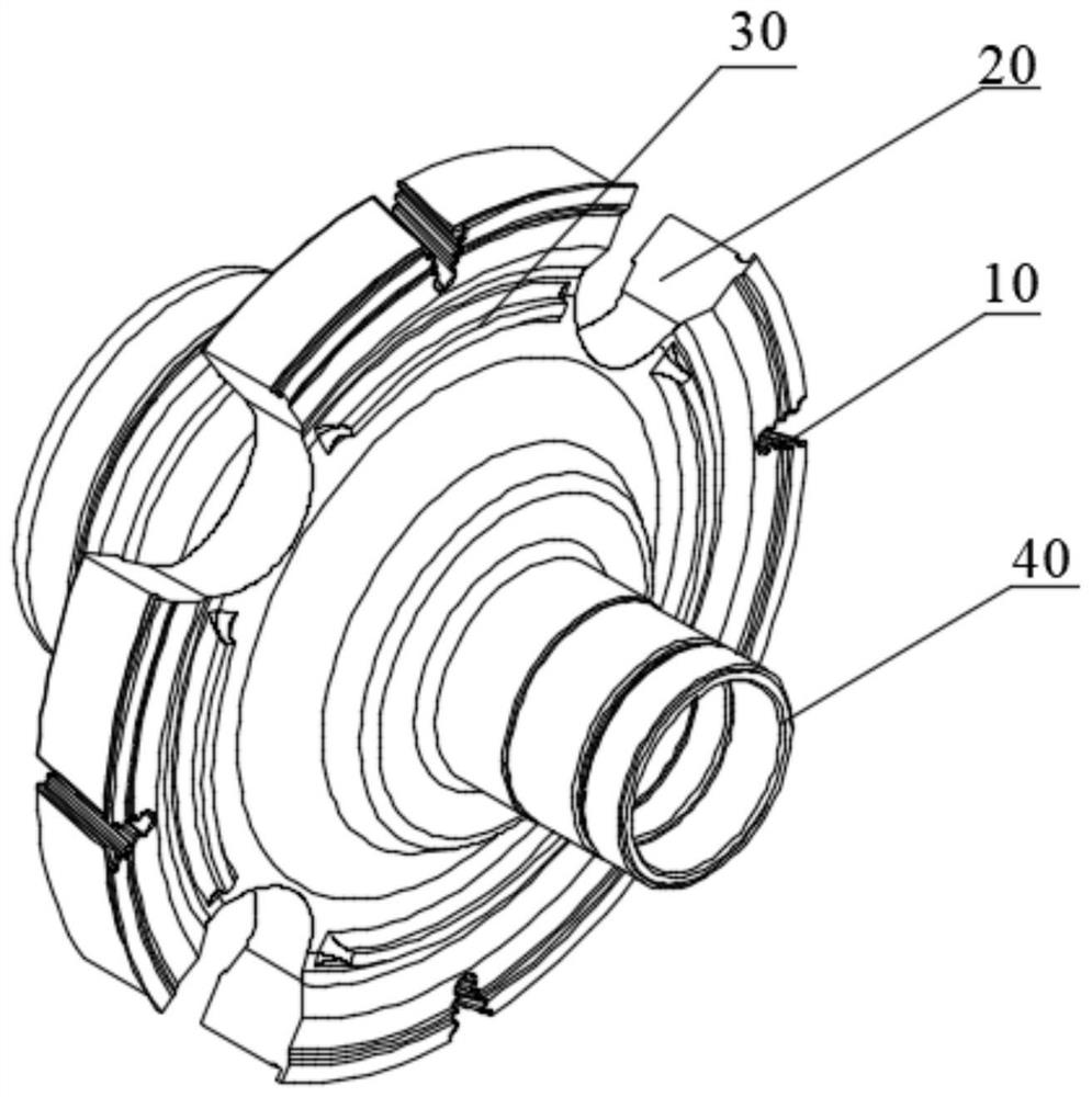 Simulation disc for low-cycle fatigue test of turbine working blade