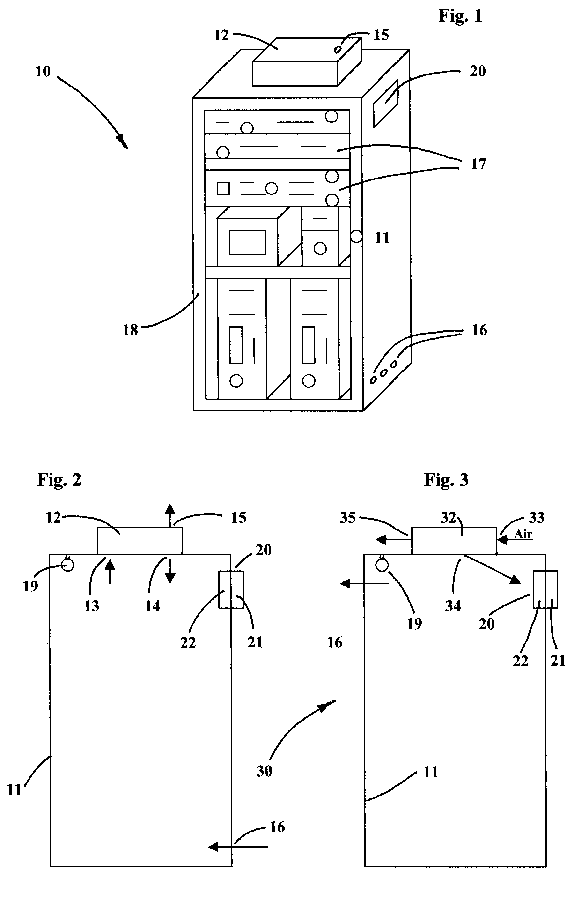 Hypoxic fire prevention and fire suppression systems for computer cabinets and fire-hazardous industrial containers