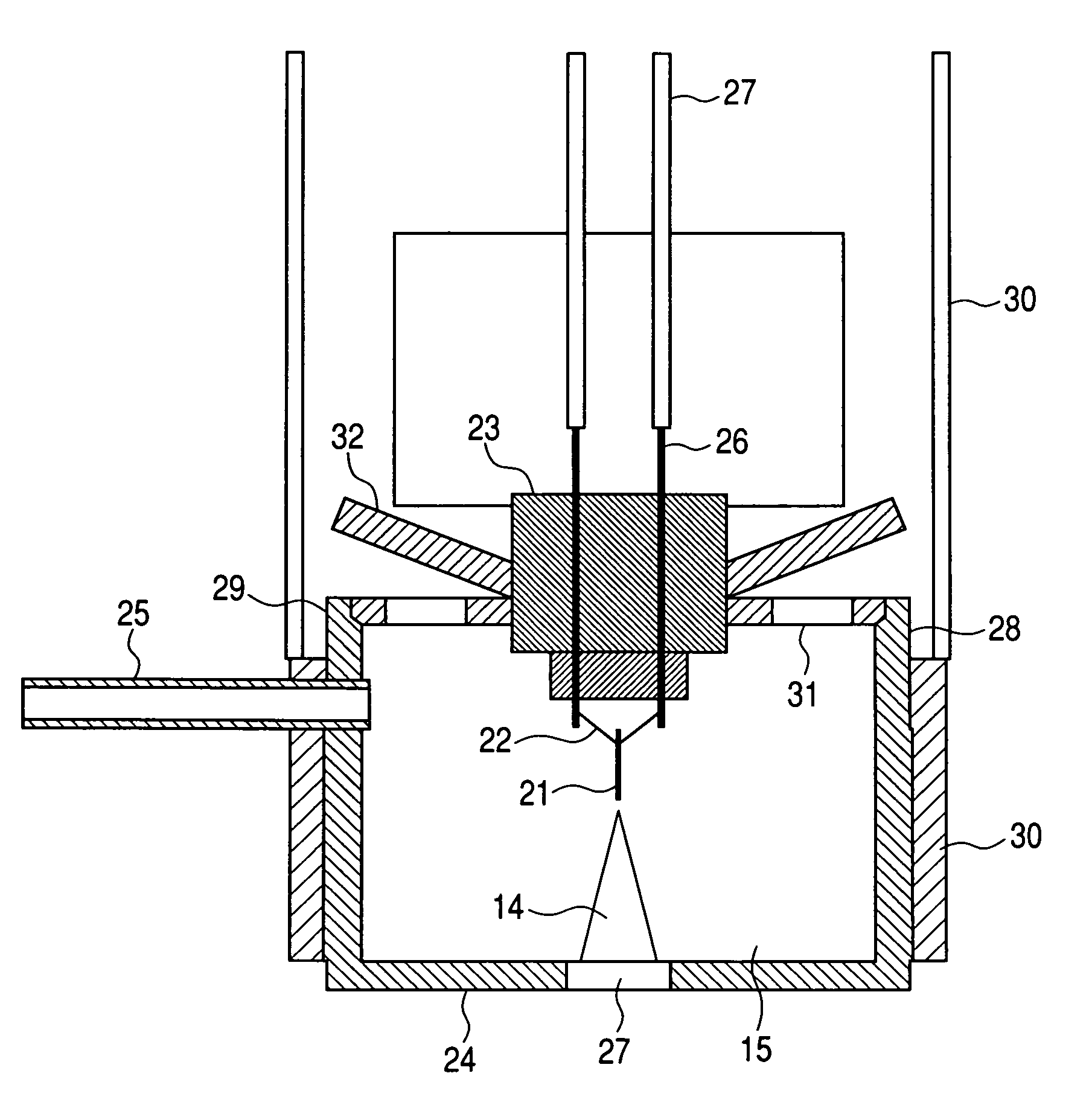 Gas field ion source, charged particle microscope, and apparatus