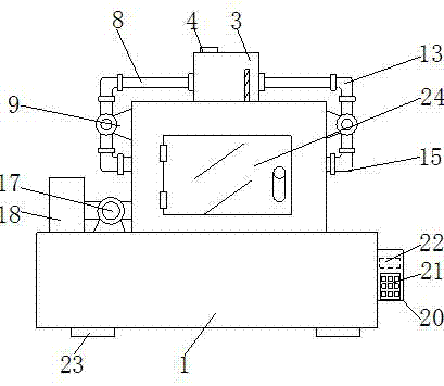 Uniform paint spraying device for chassis of new energy automobile