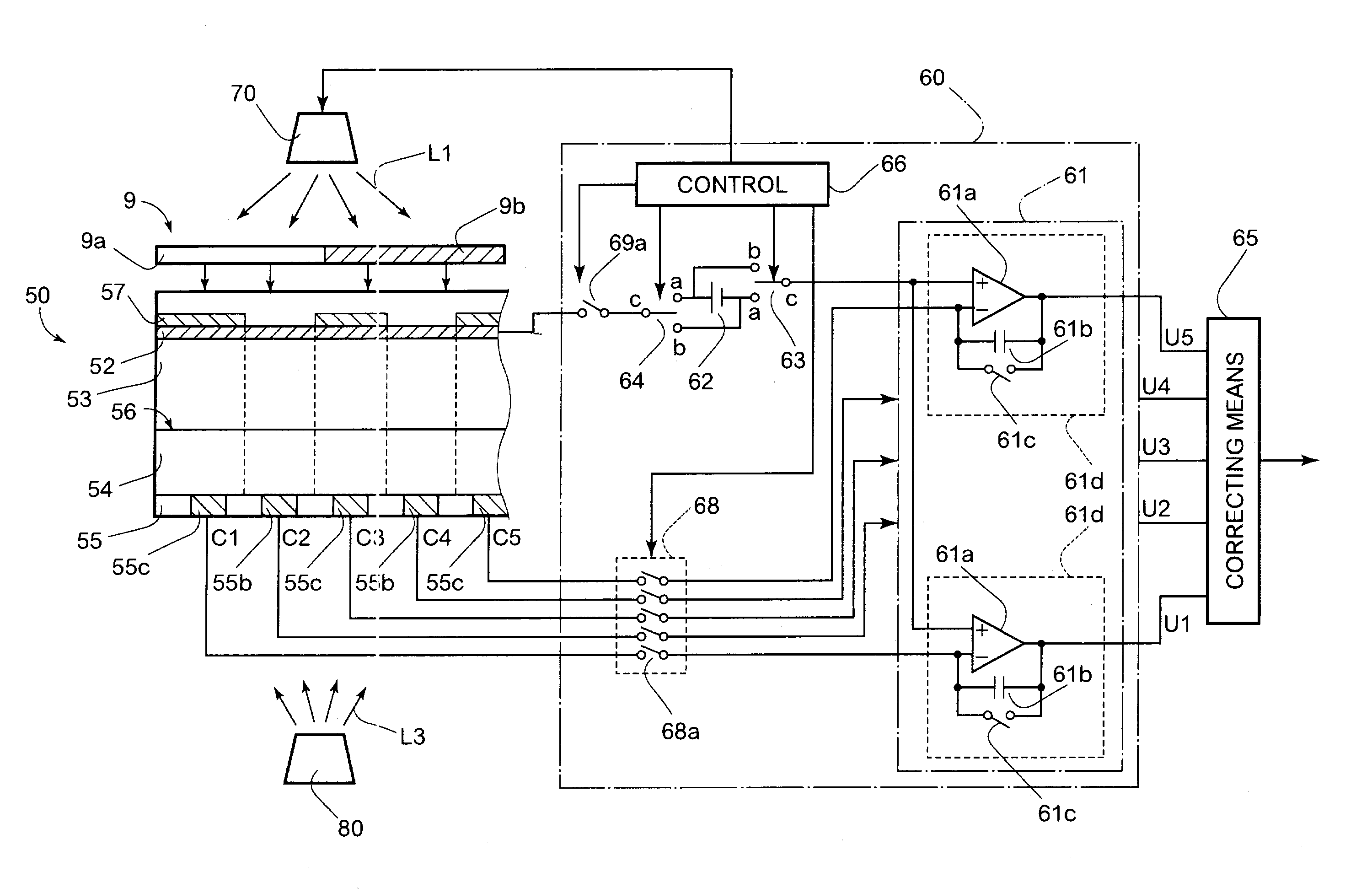 Image reading method and image recording and reading device