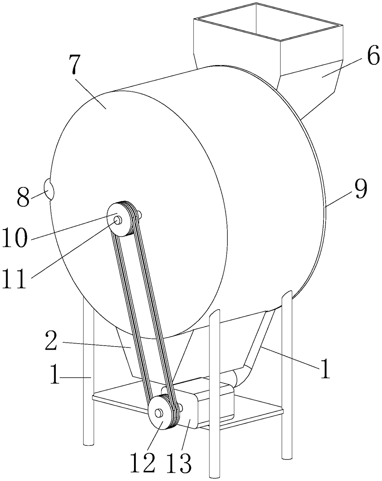 Feed grinder for preventing feed particles from blocking sieve holes