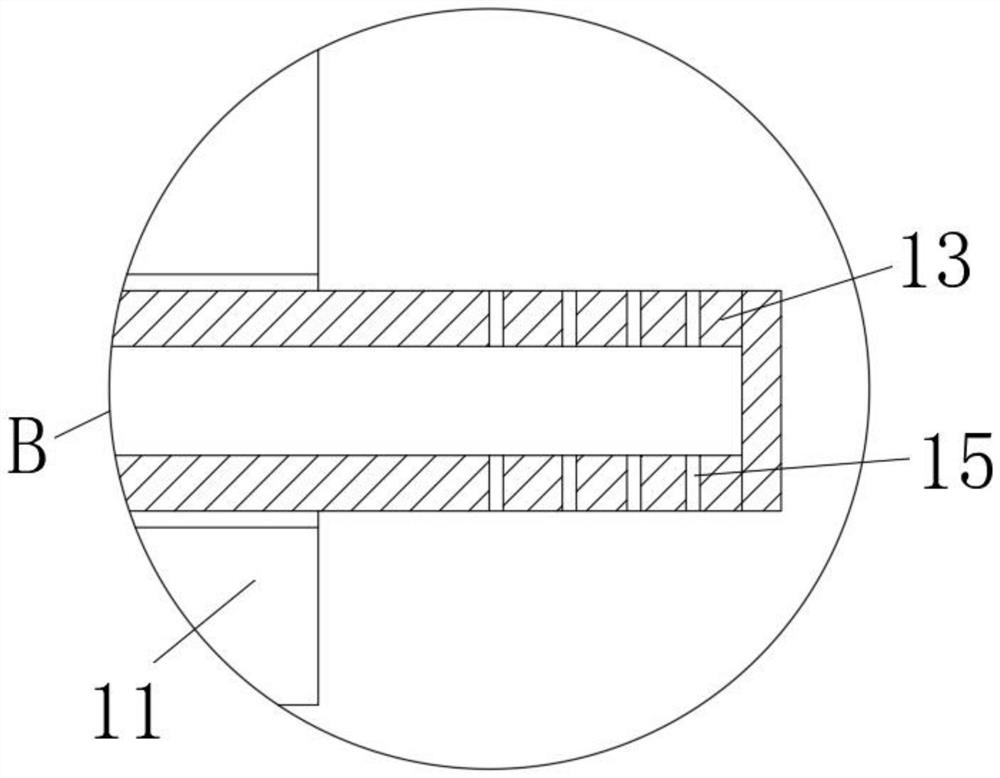 A deburring device for deep processing water outlet metal castings on inner pipe surface