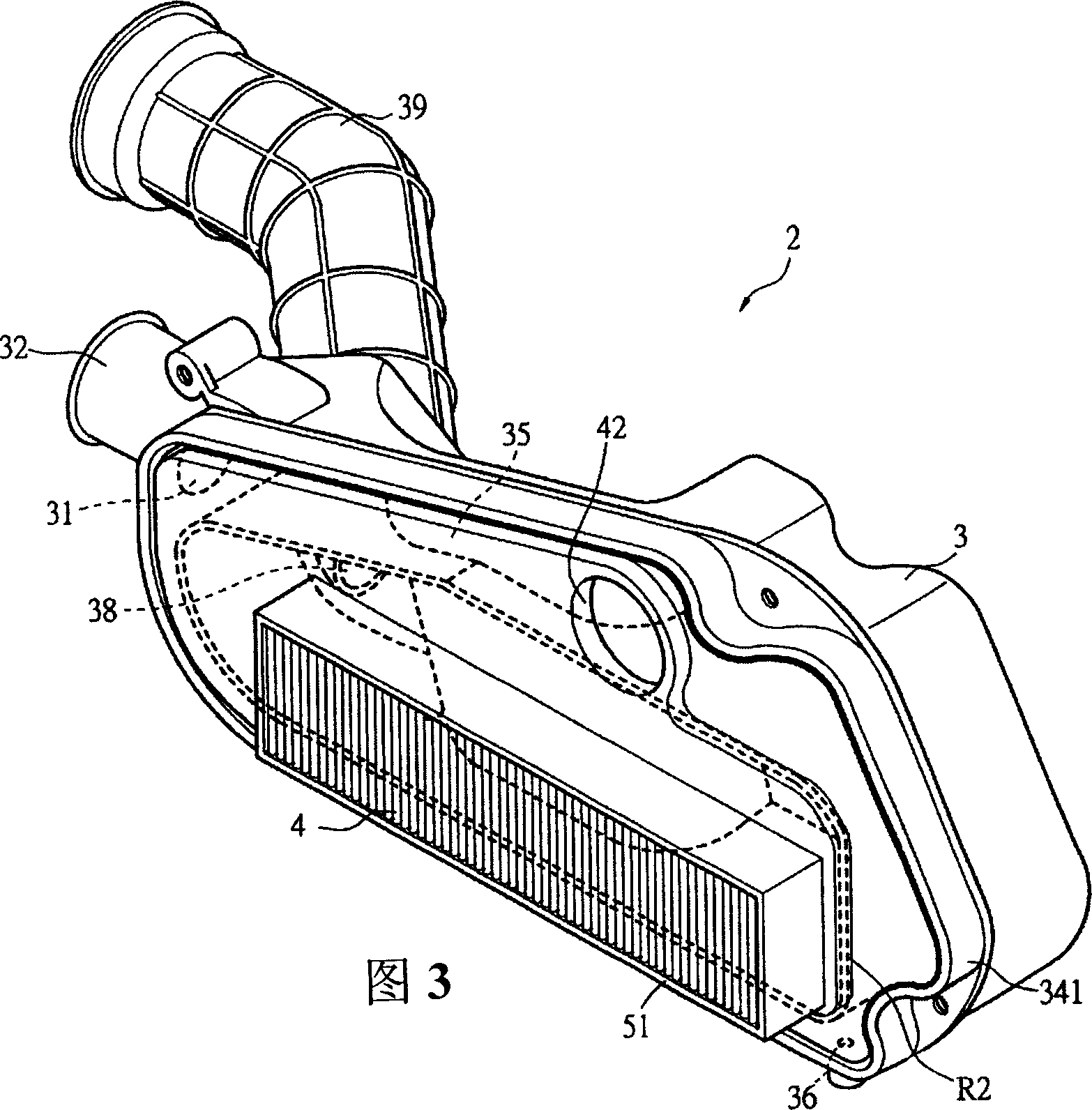 Air filter for engine