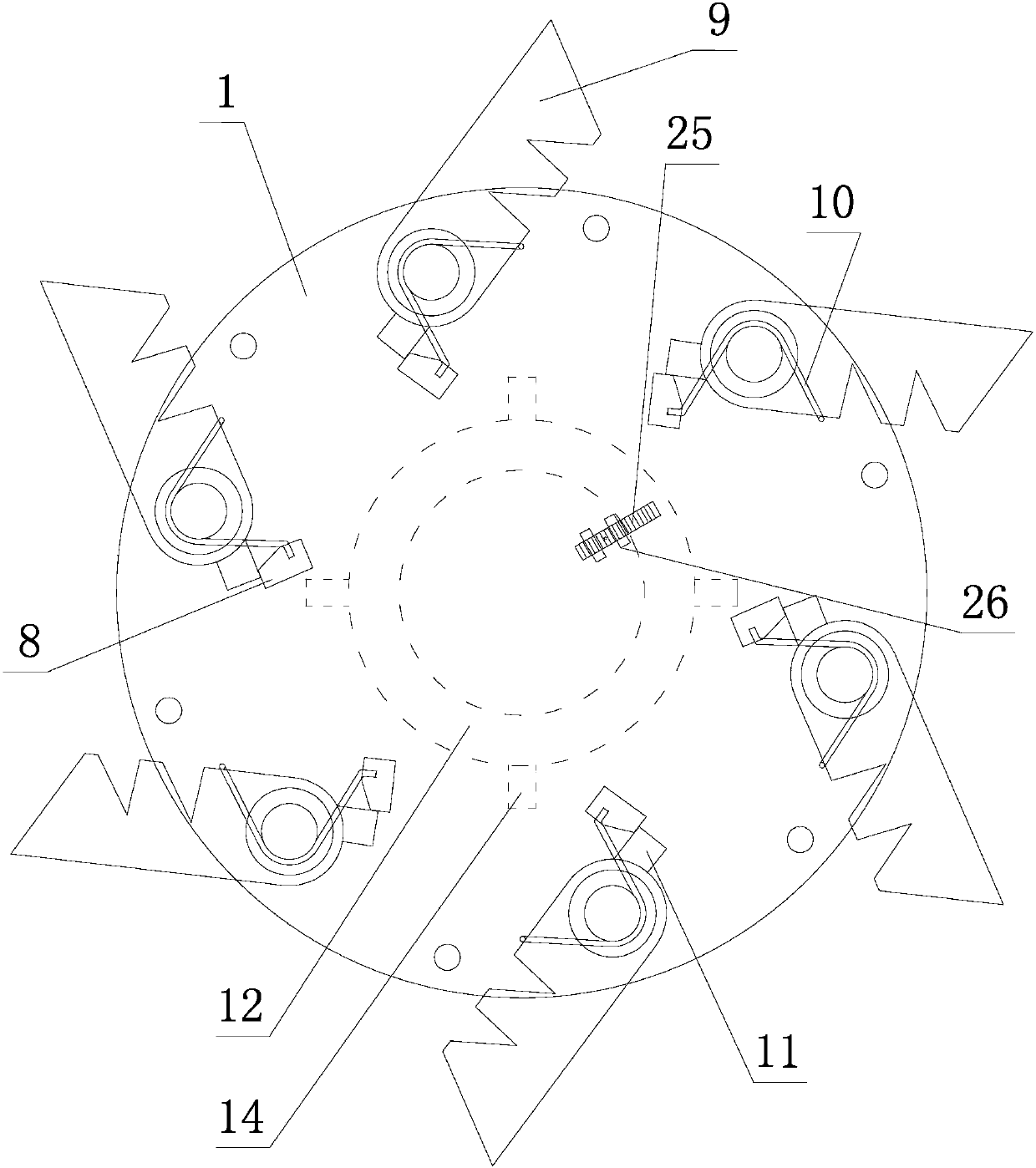 Embedded device for anchor discs for measuring the thickness of unstable layers of swelling and contracting soil slopes