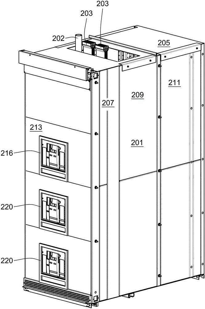 Passive arc protection for main breaker line side power conductors