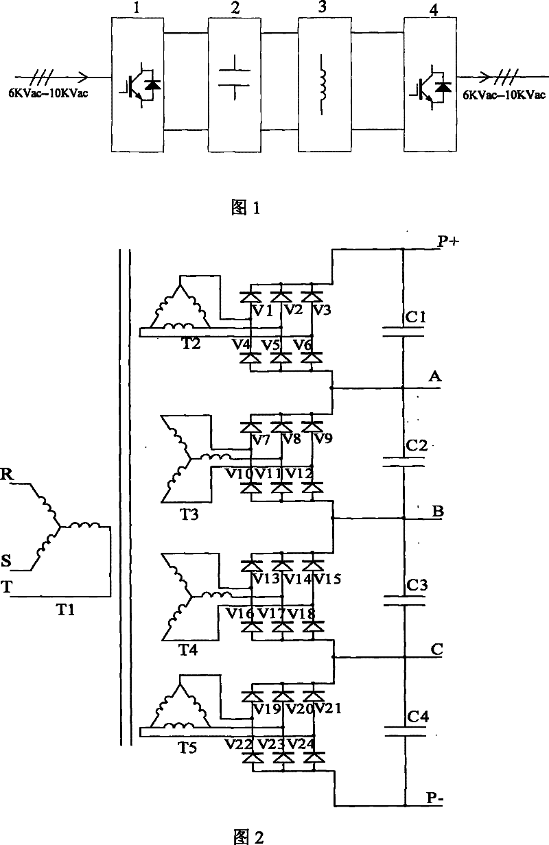 A five-level high-voltage frequency converter