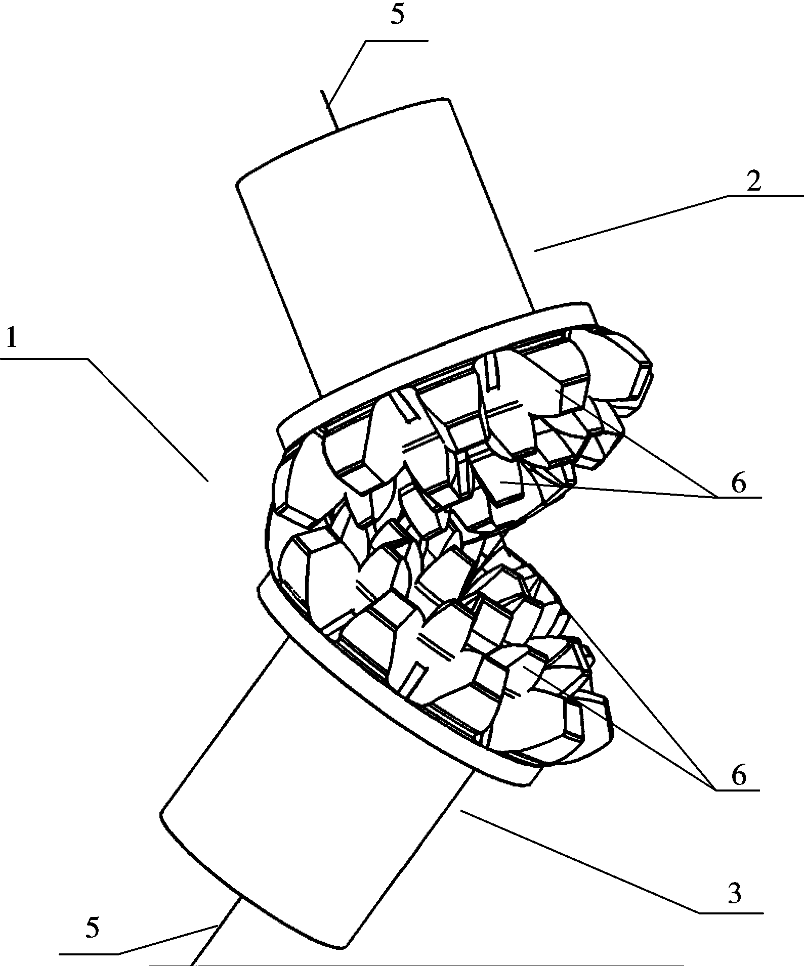 Involute spherical gear transmission pair