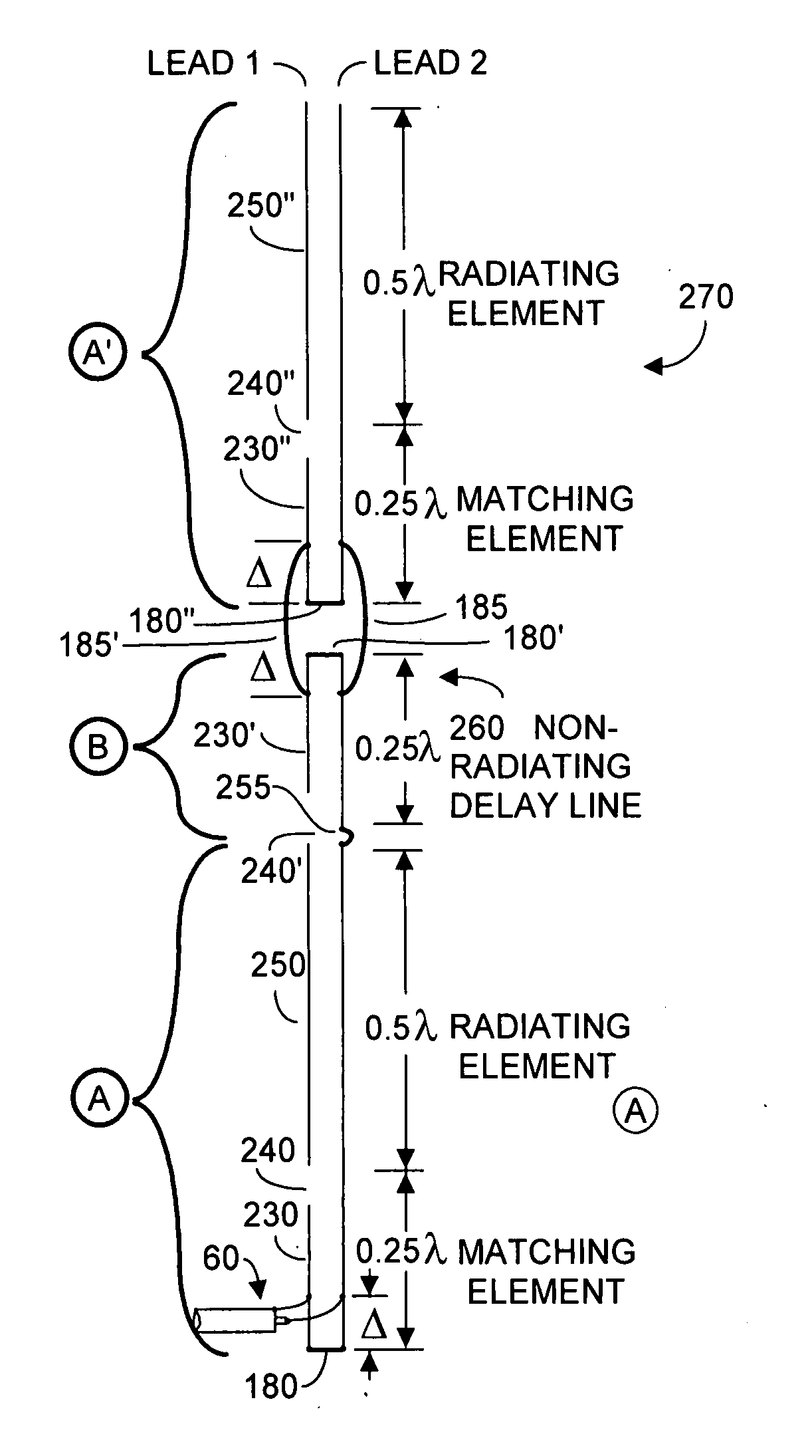 Radial-free collinear omni-directional antenna with gain and virtual ground