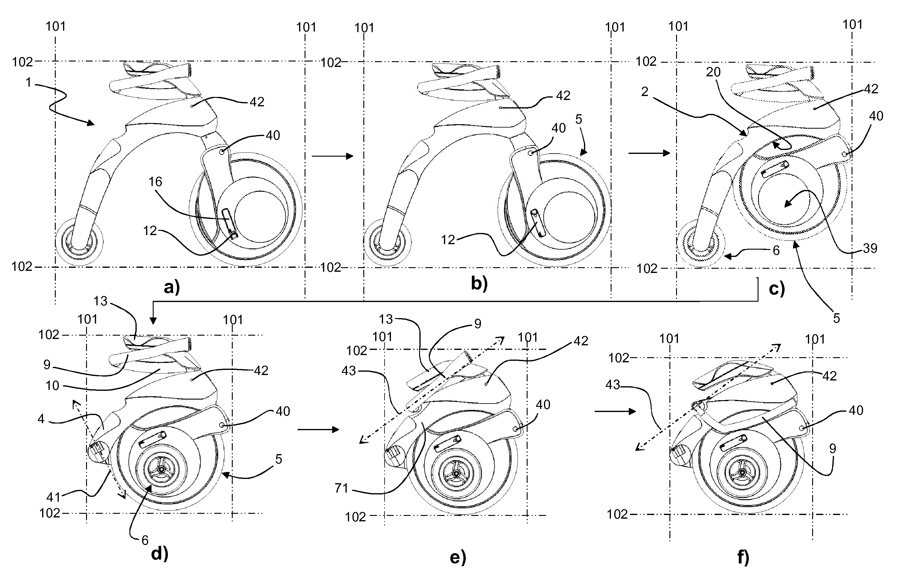 Compact collapsible cycle