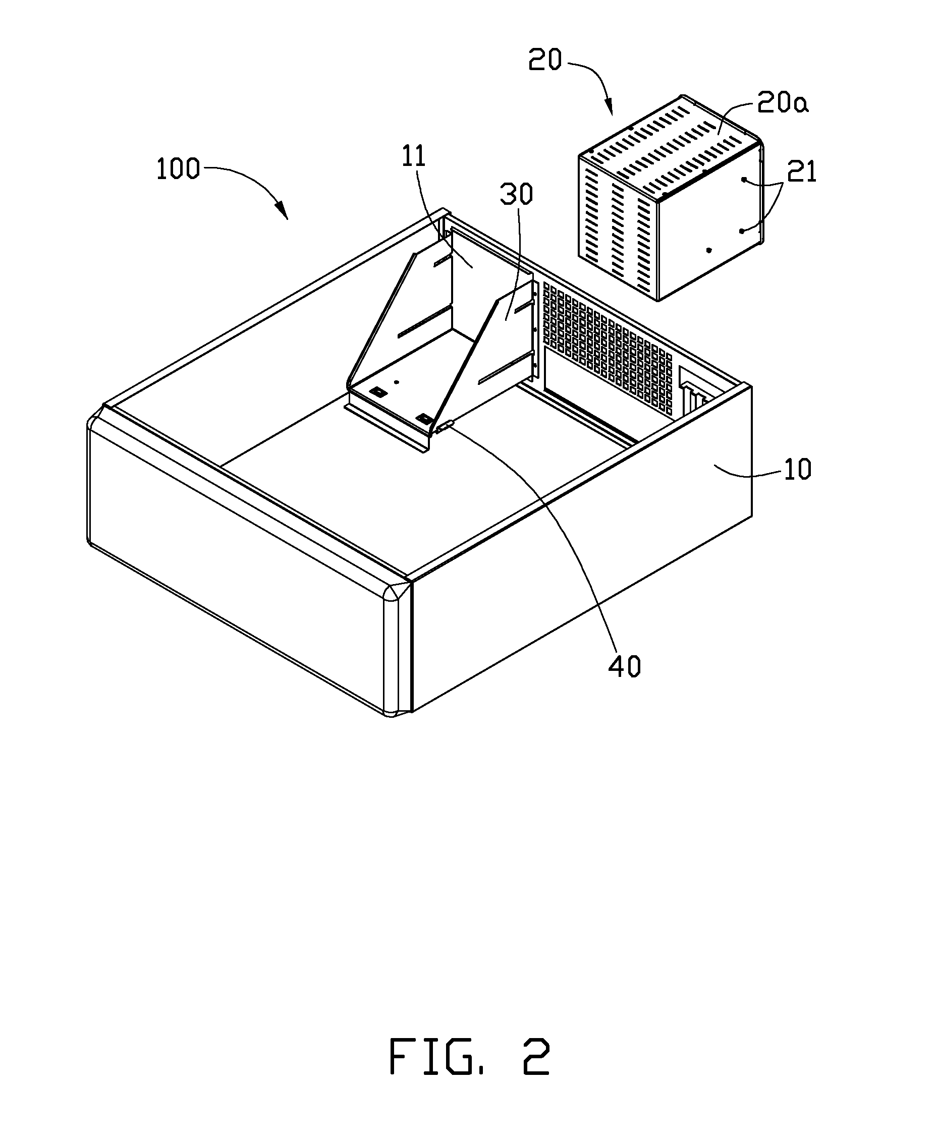 Securing mechanism and electronic device enclosure using the same