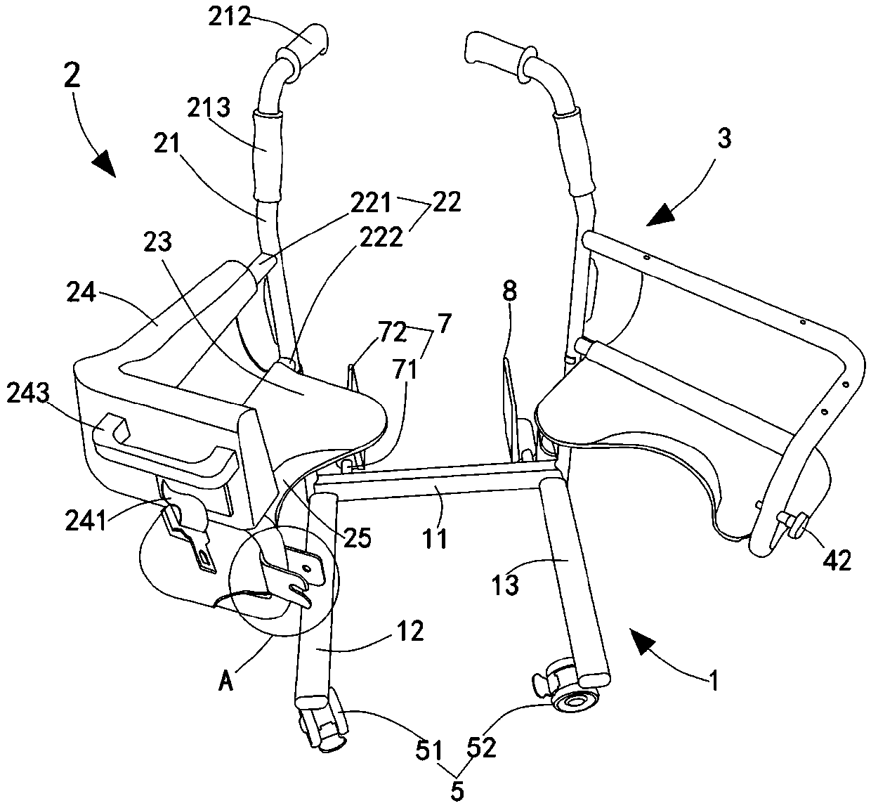 Rehabilitation moving chair