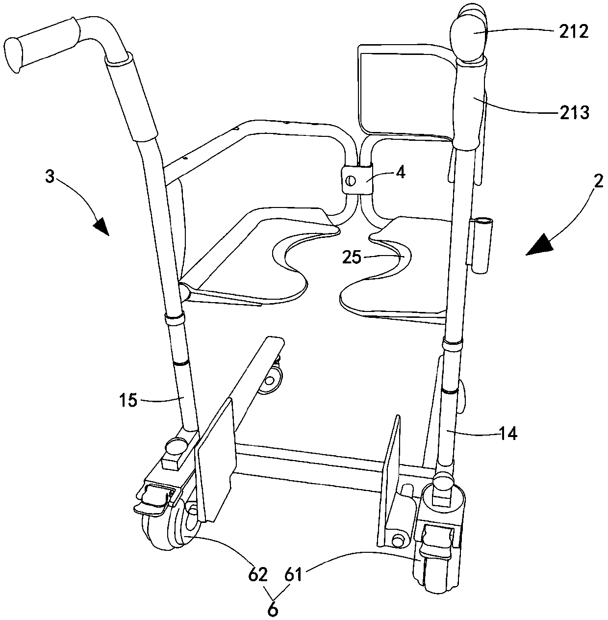 Rehabilitation moving chair