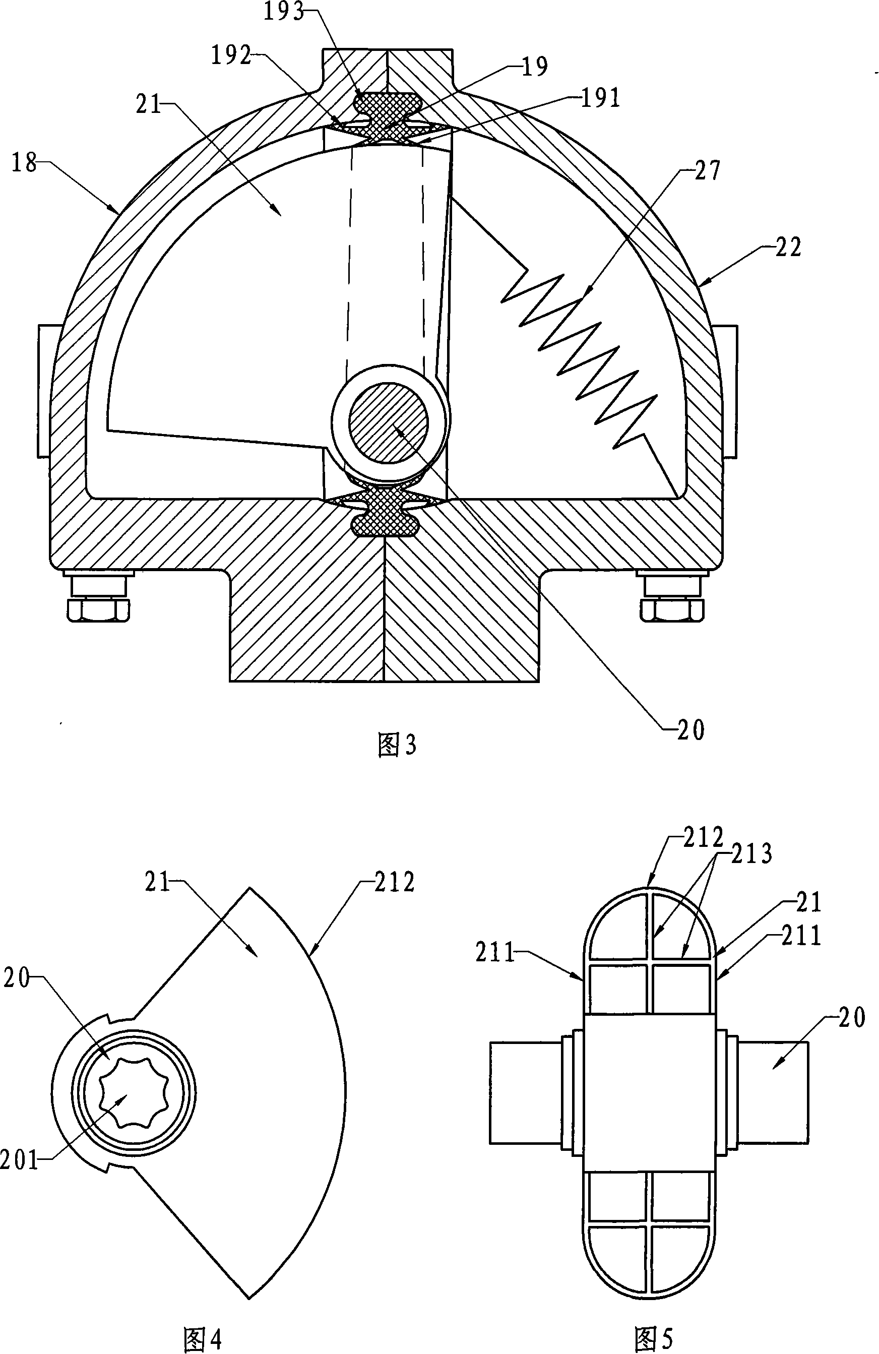 Fan type pneumatic power executor