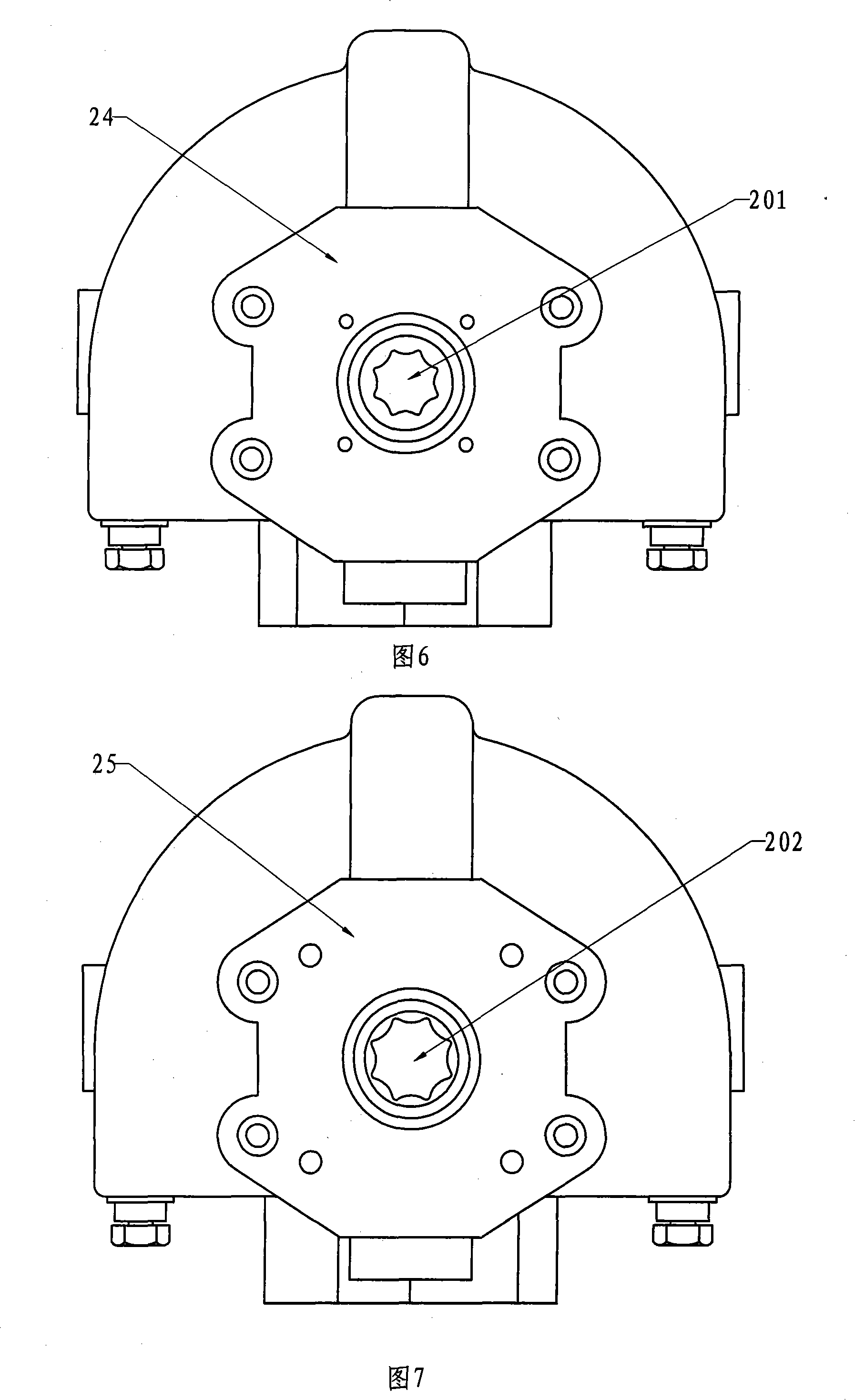 Fan type pneumatic power executor