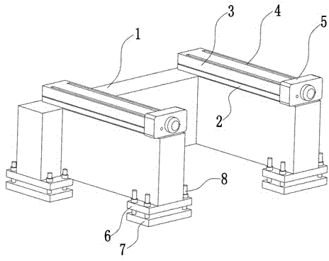 Large-size numerically-controlled machine tool supporting device