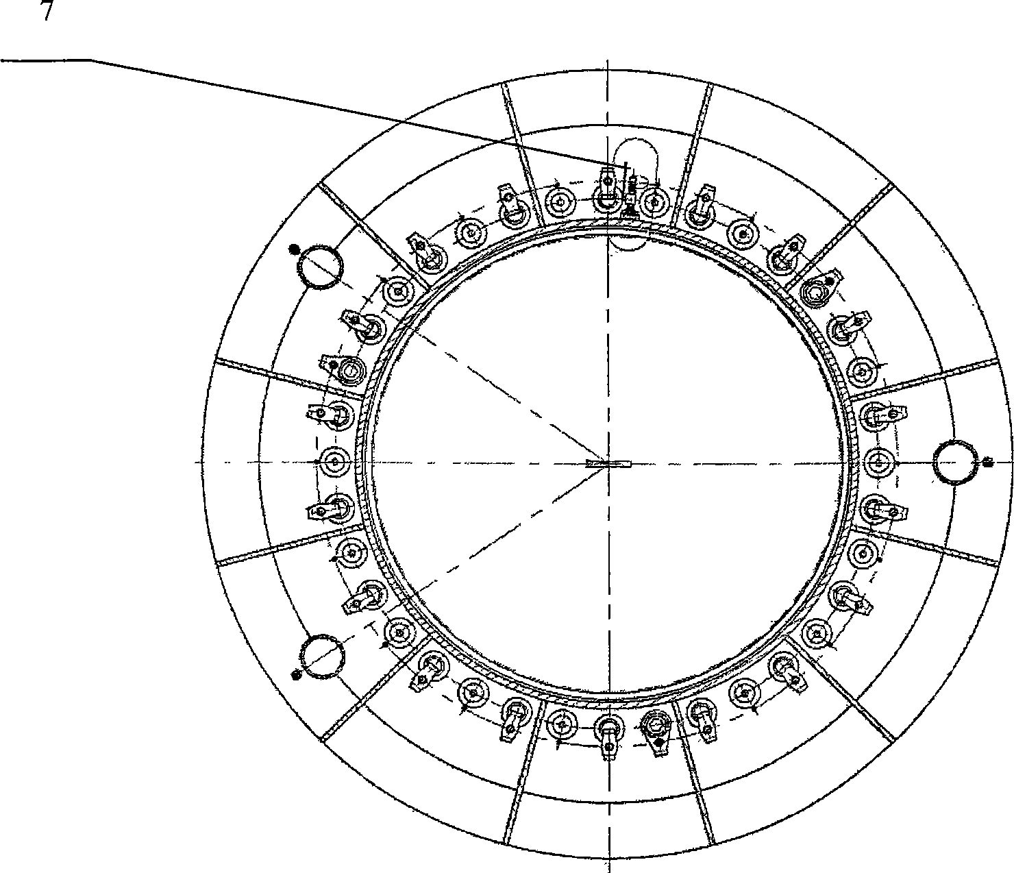 Large-sized thruster underwater installing process based on L type floating platform