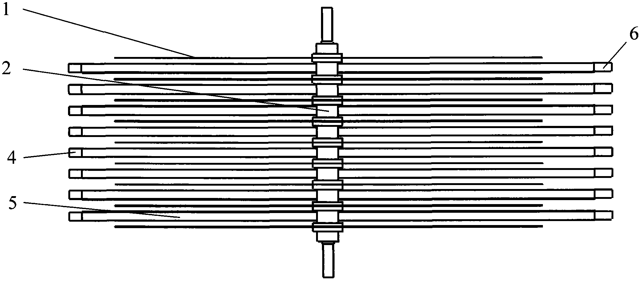 Combined wheel plate type evaporator condenser