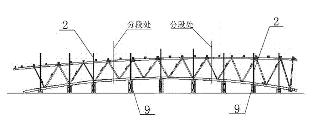 Assembling and splicing installation method of large-span tube-truss roof beam