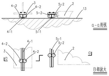 A device with upper and lower table moving forward and rotating