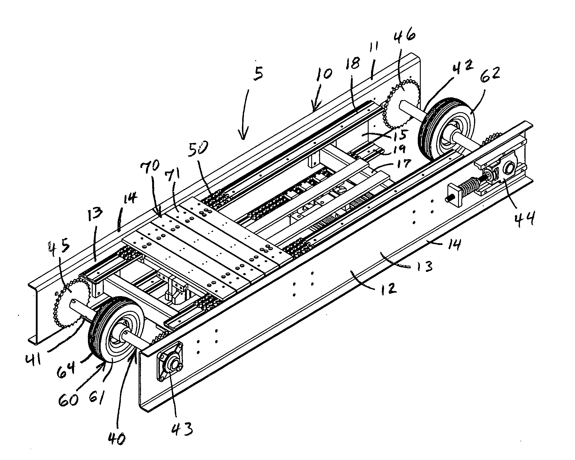 Low profile over-under conveyor