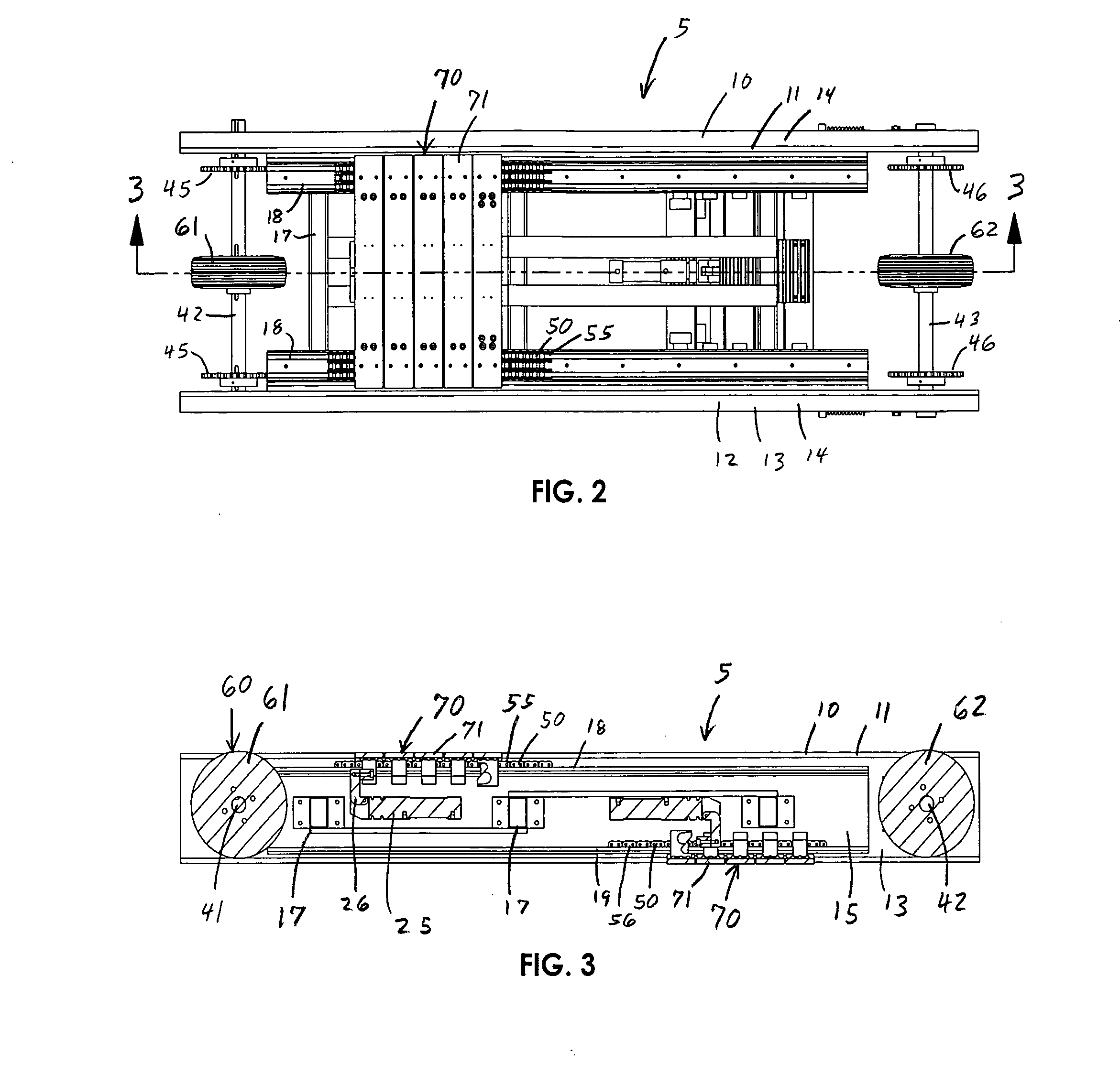 Low profile over-under conveyor