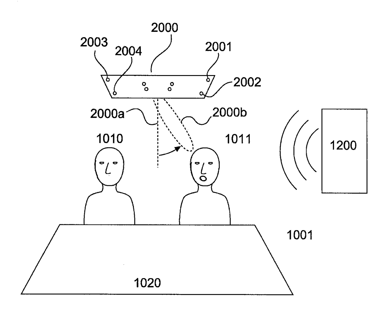 Conference system with a microphone array system and a method of speech acquisition in a conference system