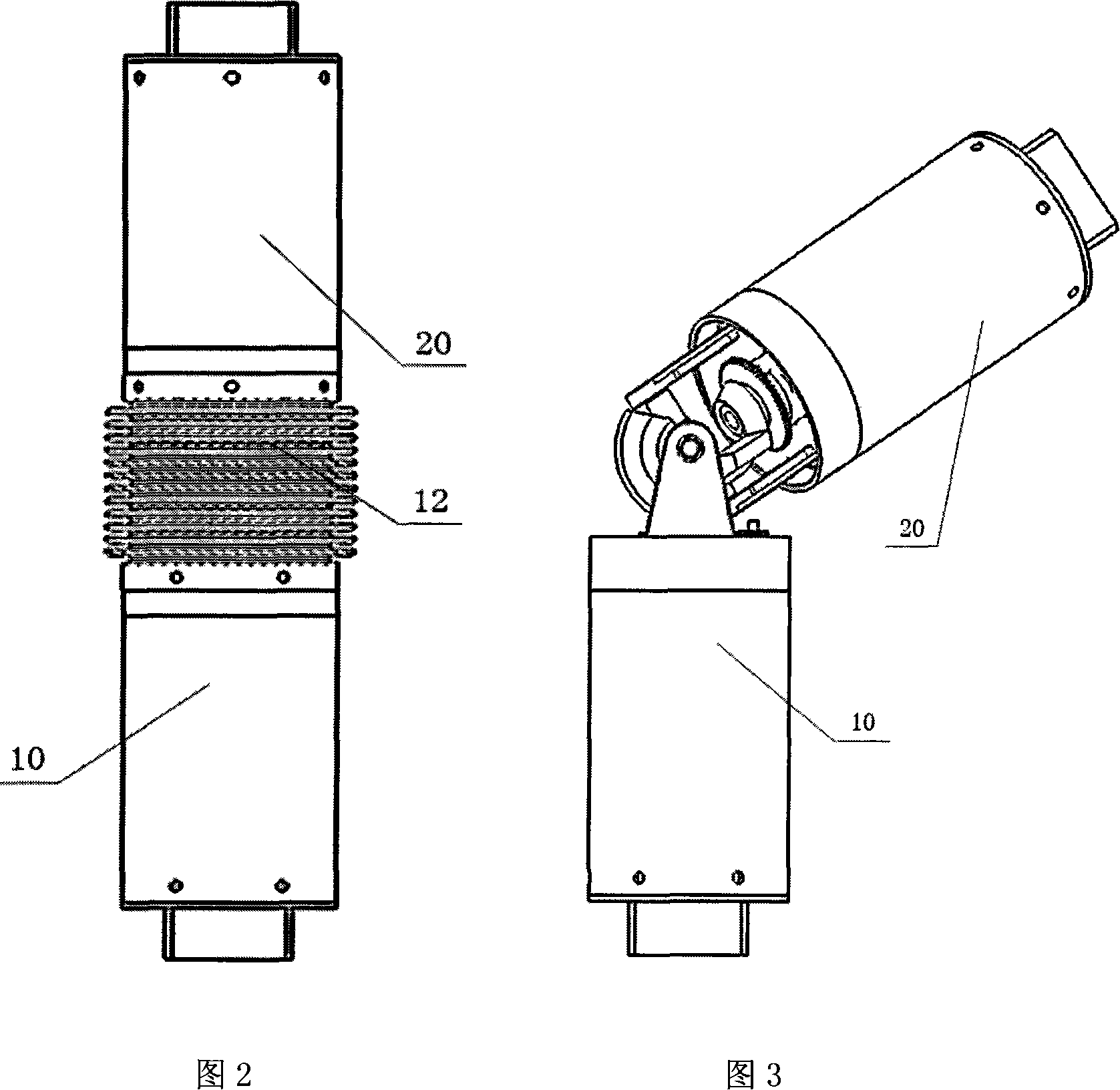 Active wrist mechanism used for mechanical arm or snake shaped robot