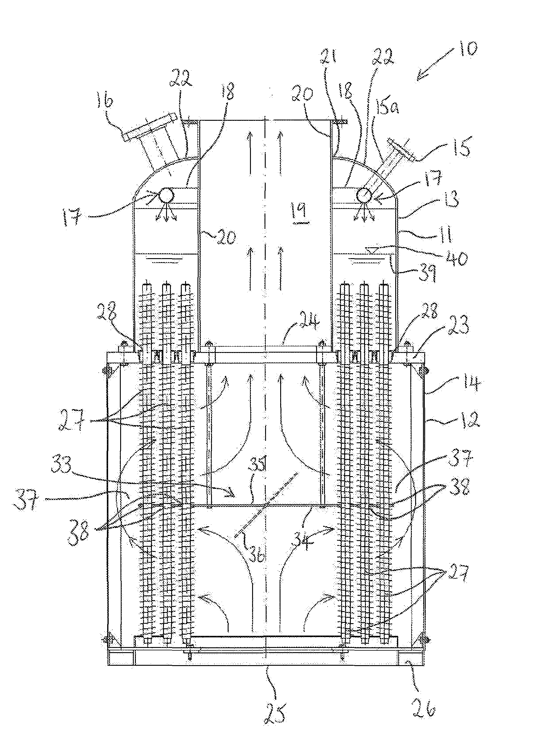 Steam-to-gas heat exchanger