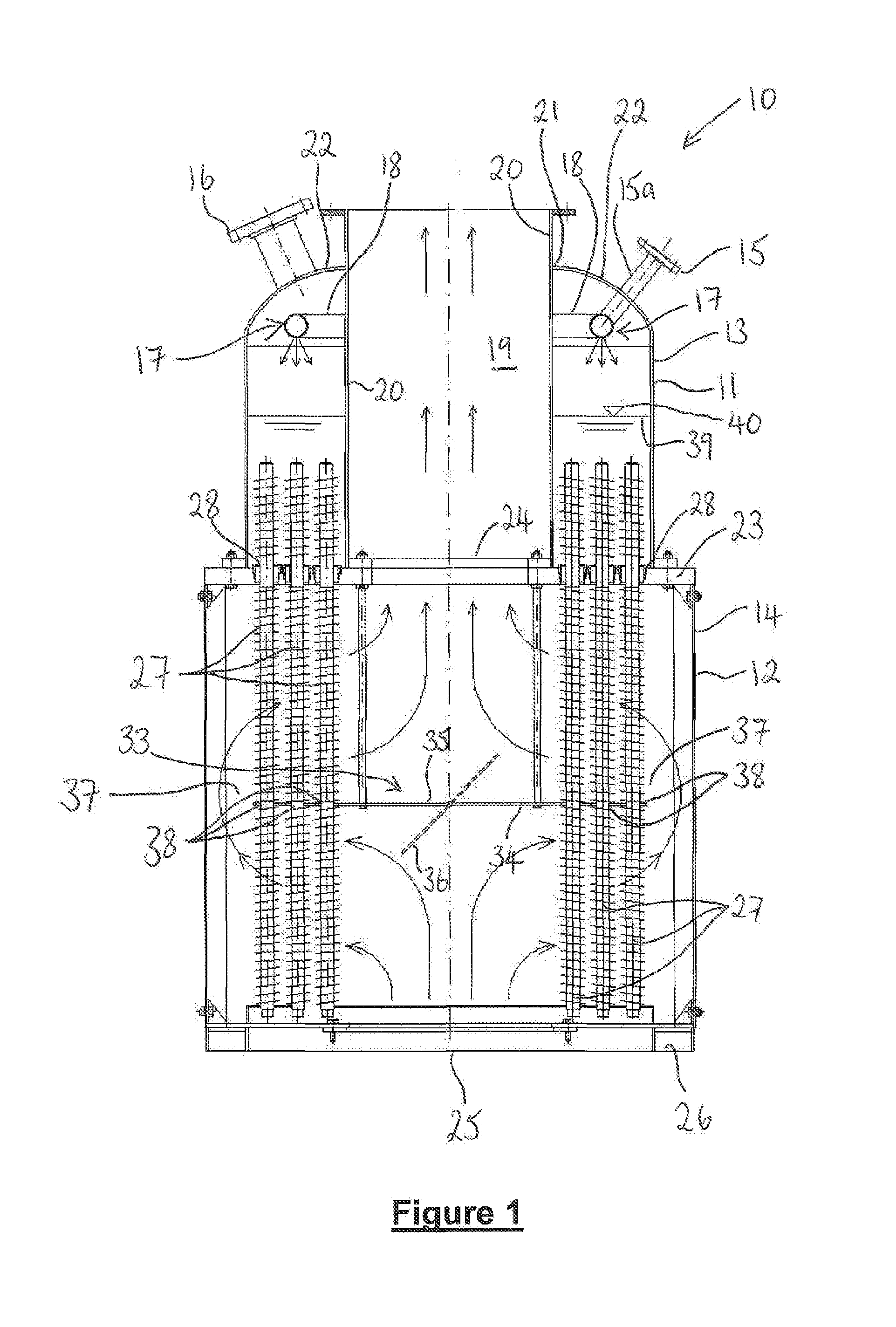 Steam-to-gas heat exchanger