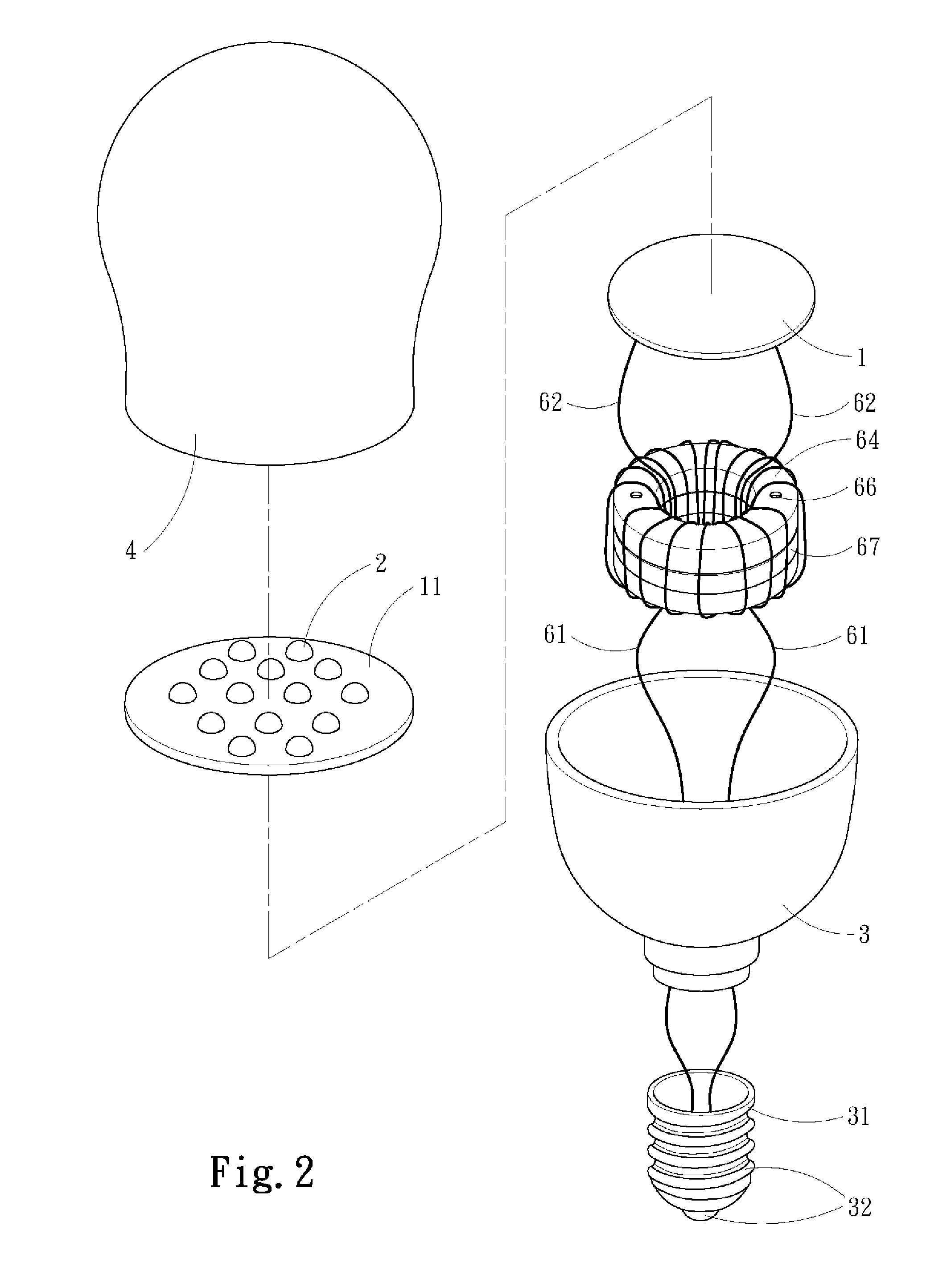 LED lamp structure