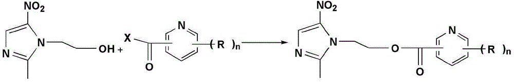 Metronidazole derivative and preparing method and application thereof