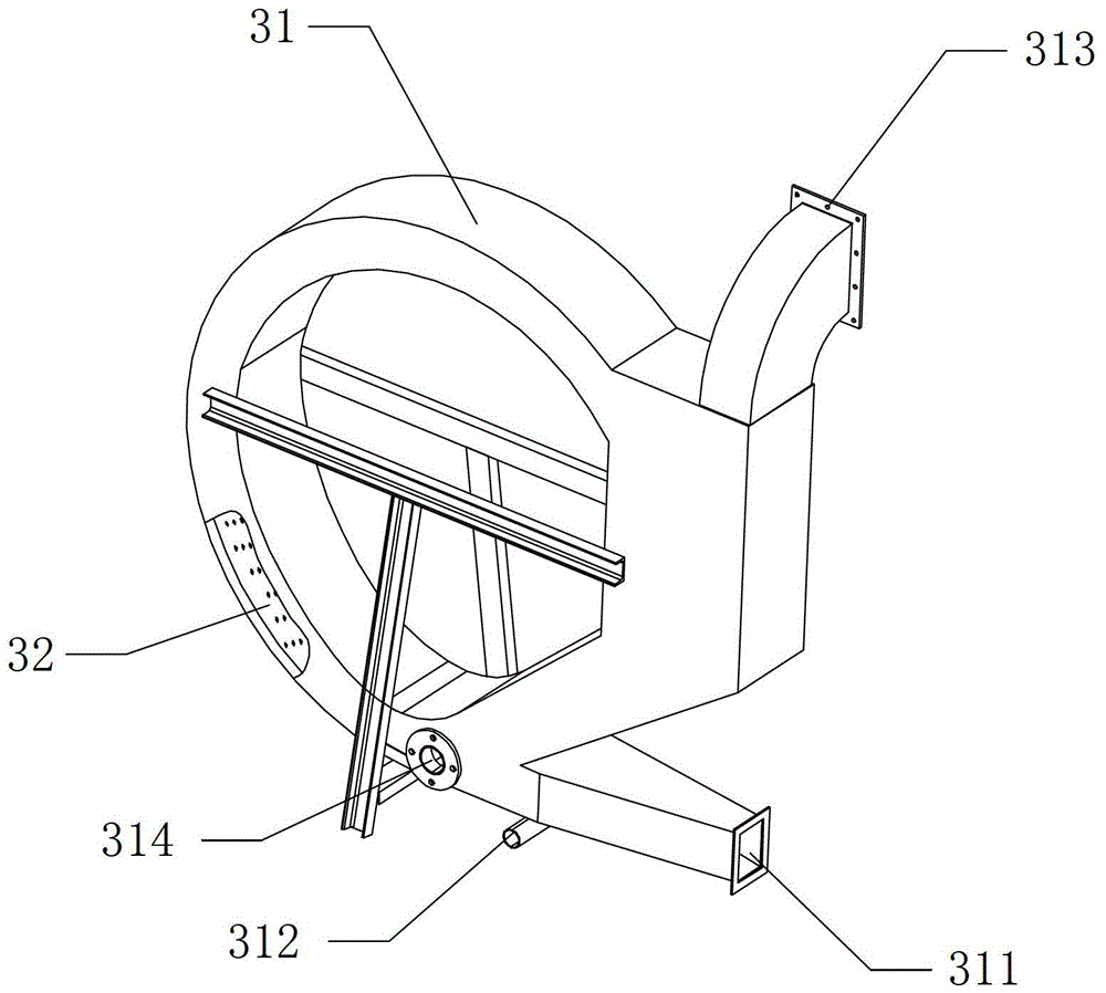 Turbulent-flow type dust-removing desulfurization system