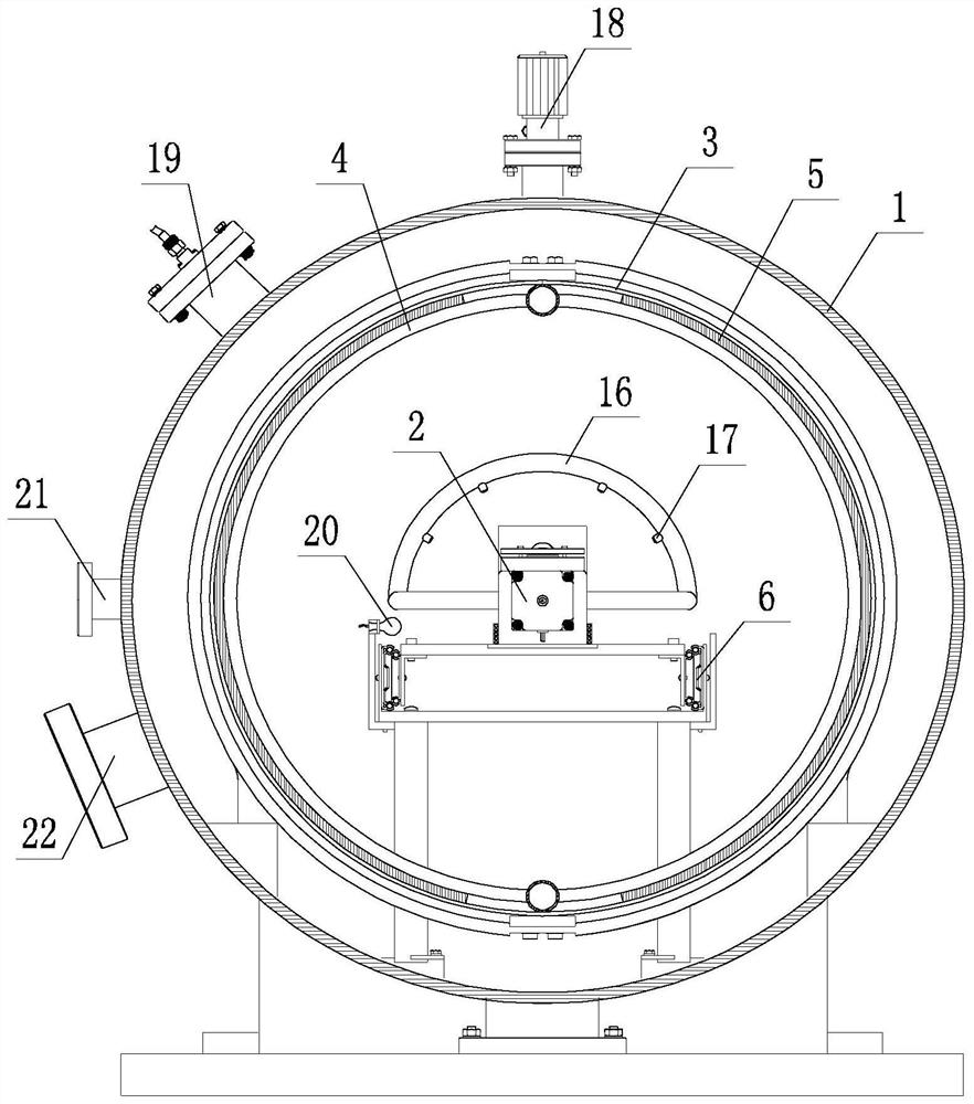 Device and method for measuring deformation of flexible electronic devices in vacuum variable temperature environment