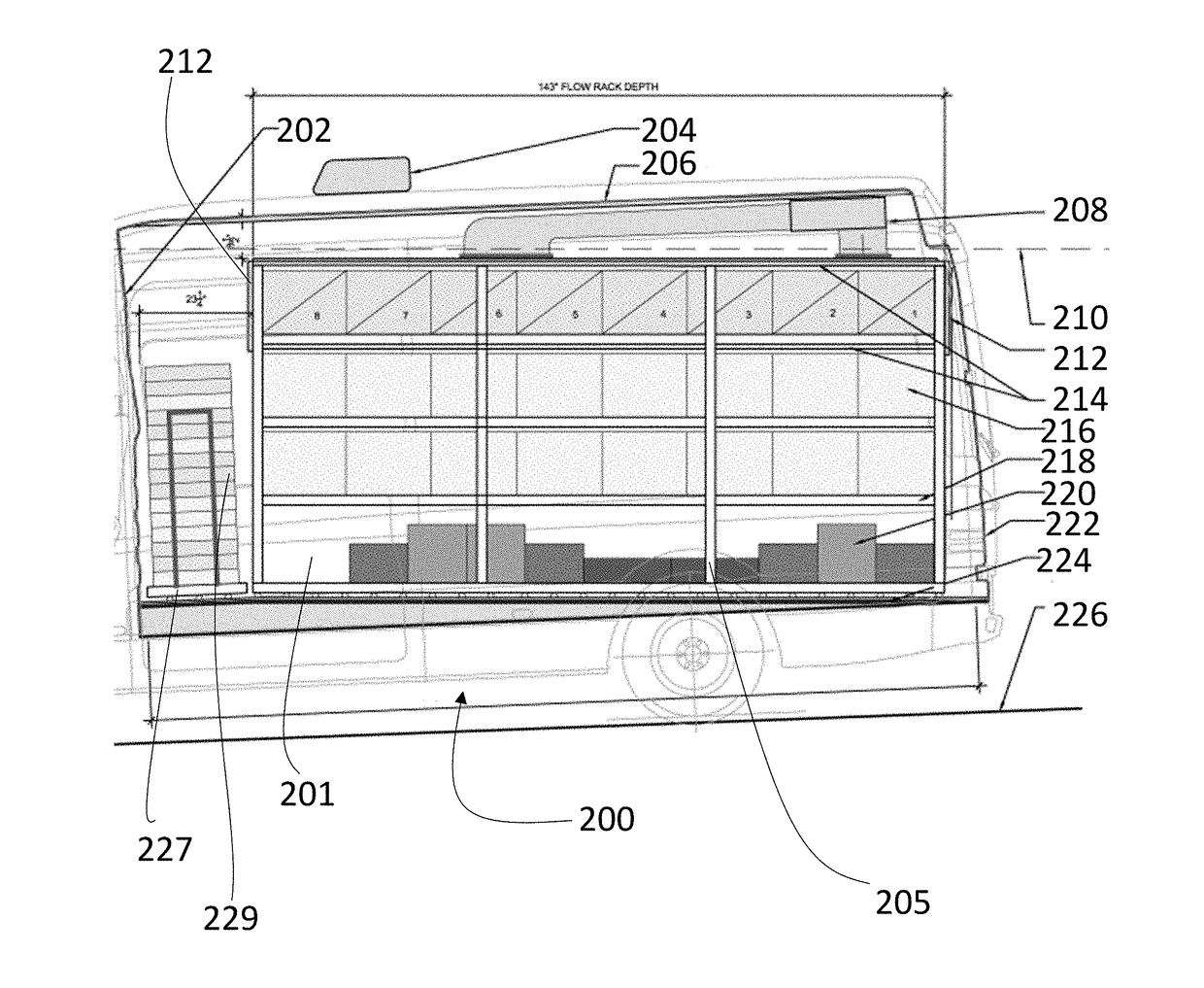 Vehicle insert and method of vehicle loading and unloading