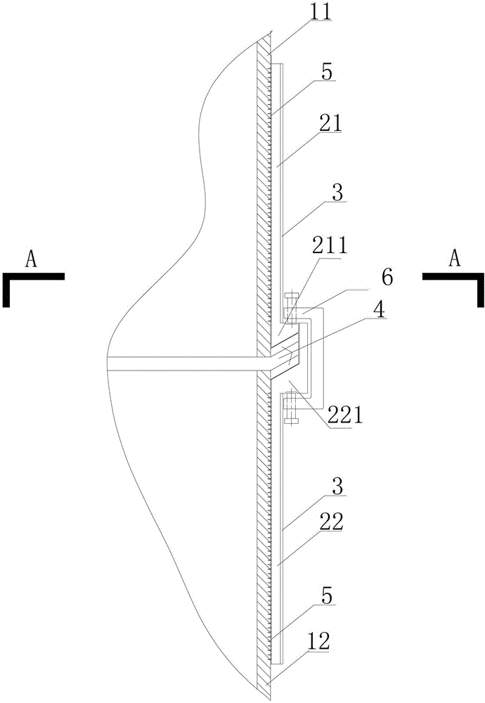 A composite material chimney connection node and method